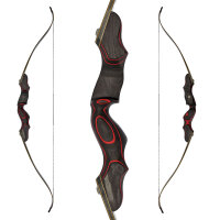 SPIDERBOWS - Raven Red - 62 Zoll - 25lbs - Take Down Recurvebogen | Linkshand