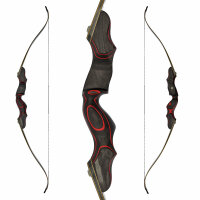 SPIDERBOWS - Raven Red - 62 Zoll - 35lbs - Take Down Recurvebogen | Linkshand