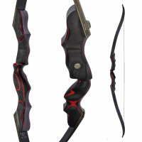 SPIDERBOWS - Raven Red - 62 Zoll - 35lbs - Take Down Recurvebogen | Rechtshand