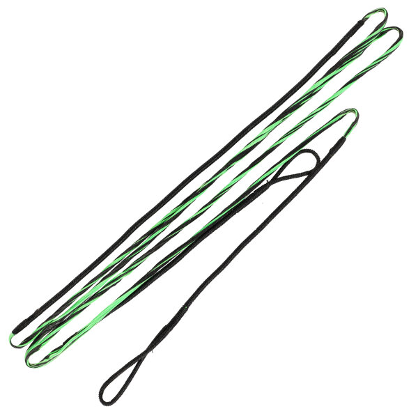 SPIDERBOWS Blizzard - Sehne - 62 Zoll | 14 Stränge | Endlos | Farbe: Schwarz / Grün
