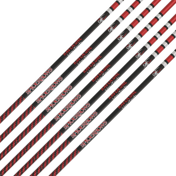 Schaft | SPIDERBOWS Raven.One KevTech - 6,2mm - Carbon | Farbe: Rot | Spine: 500 | 26,5 Zoll