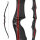 SPIDERBOWS - Hawk - Competition - SWS - 62 Zoll - 25-50 lbs - Take Down Recurvebogen | Farbe: Schwarz/Rot