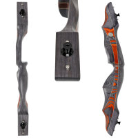 Mittelst&uuml;ck | SPIDERBOWS Blizzard - 21 Zoll - SWS | Silber/Orange | Linkshand