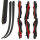 SPIDERBOWS Tournament EINZELST&Uuml;CKE - Take Down - 68 Zoll - 35 lbs - Recurvebogen | Farbe: Schwarz/Rot