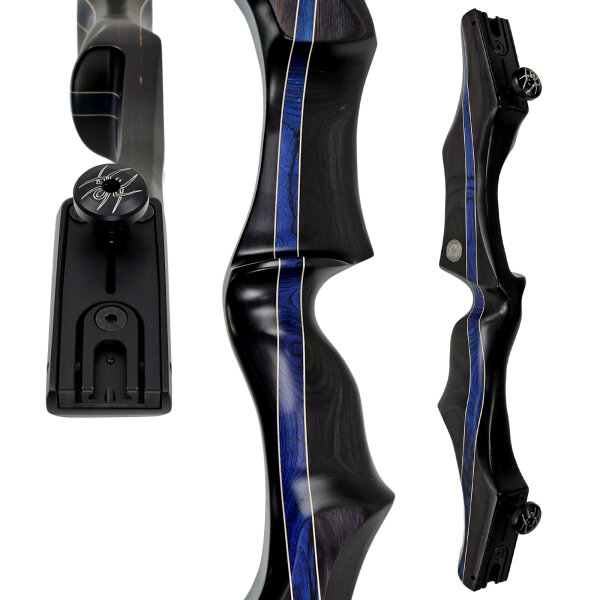 Mittelstück | SPIDERBOWS - Hawk - Competition - ILF - 21 Zoll | Linkshand | Farbe: Schwarz/Blau