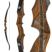 SPIDERBOWS - Hawk - SWS - 60 Zoll - 25-50 lbs - Take Down Recurvebogen | Farbe: Cocobolo