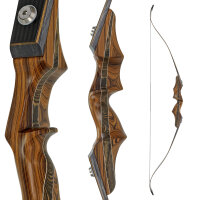 SPIDERBOWS - Hawk - SWS - 60 Zoll - 25-50 lbs - Take Down Recurvebogen | Farbe: Cocobolo