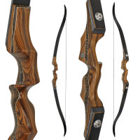 SPIDERBOWS - Hawk - SWS - 60 Zoll - 25-50 lbs - Take Down Recurvebogen | Farbe: Cocobolo