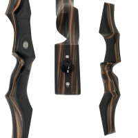 SPIDERBOWS - Hawk - SWS - 64 Zoll - 25-50 lbs - Take Down Recurvebogen | Farbe: Rosewood/Micarta