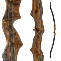 SPIDERBOWS - Hawk - SWS - 66 Zoll - 25-50 lbs - Take Down Recurvebogen | Farbe: Cocobolo