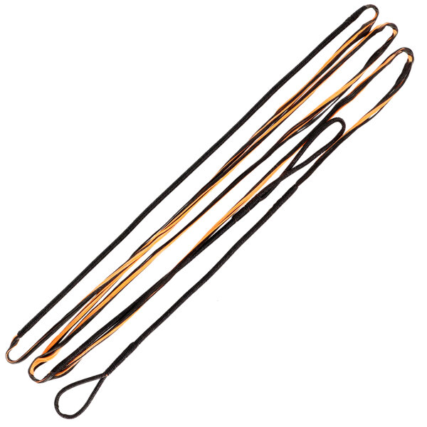 SPIDERBOWS Sehne - 66 Zoll | 16 Stränge | Endlos | Farbe: Schwarz / Orange