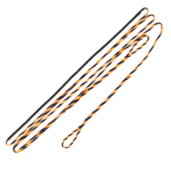 SPIDERBOWS Sehne - 70 Zoll | 14 Stränge | Flämisch gespleißt | Farbe: Schwarz / Orange